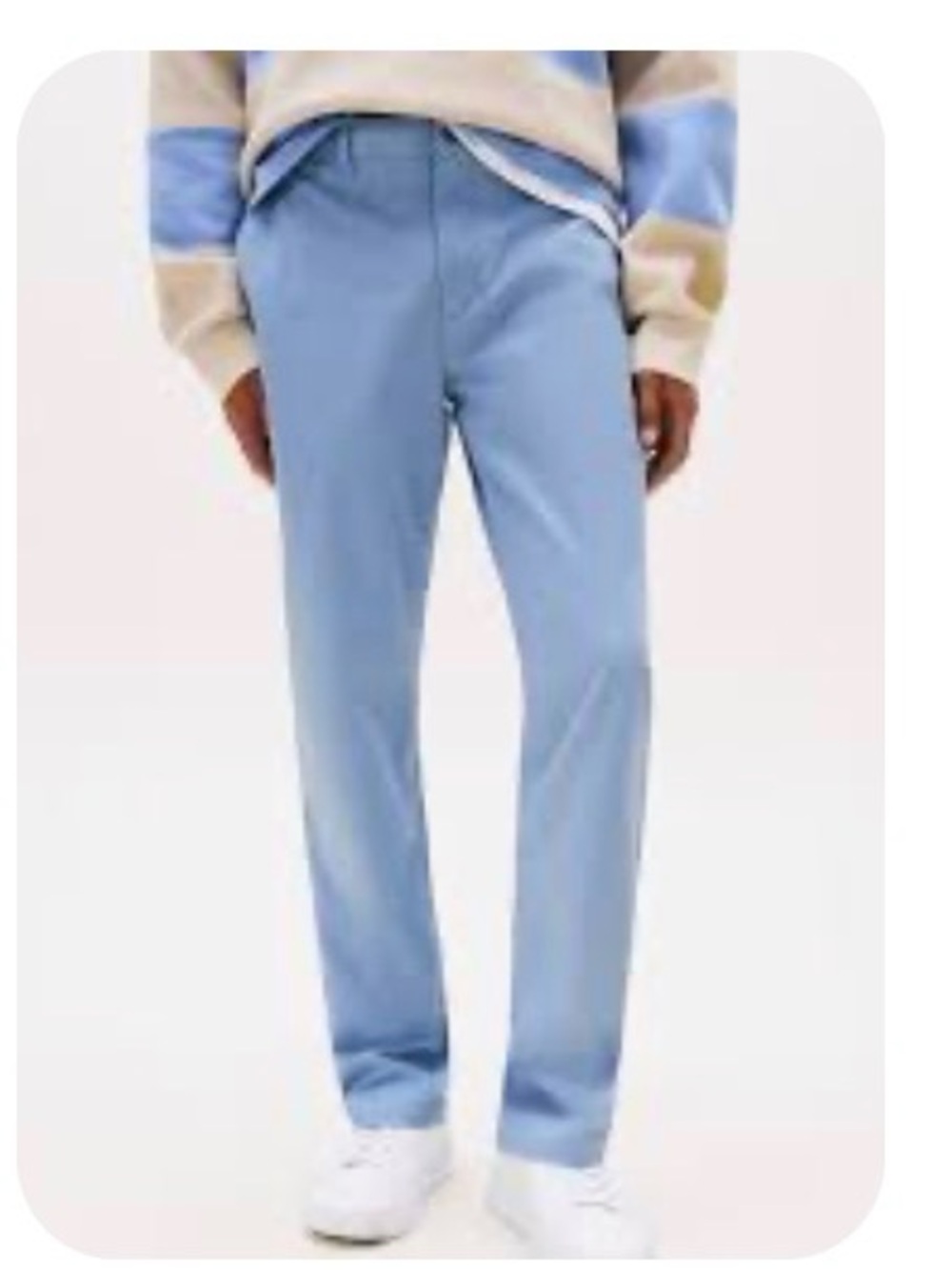 Men's Sky Blue Tommy Hilfiger Chinos - Tailored Straight Fit